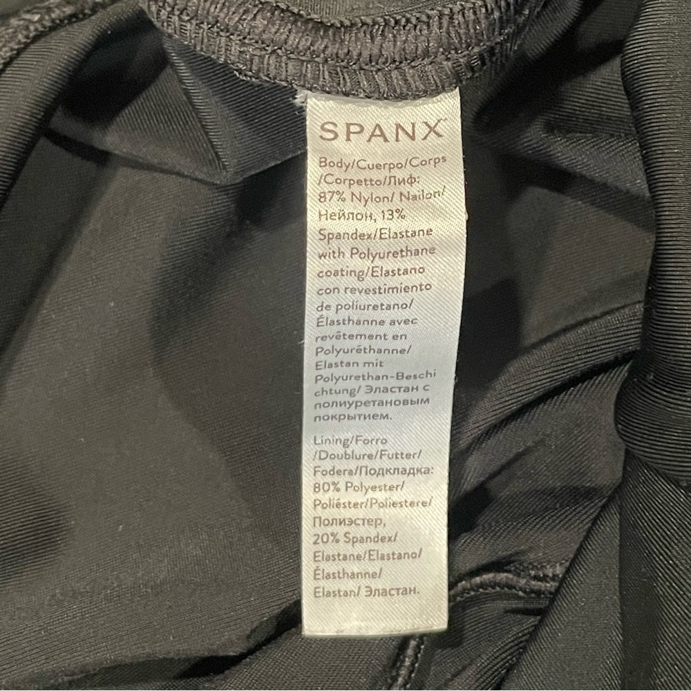 SPANX Faux Leather Leggings, Black, Small, Compression Slimming - Picture 9 of 9